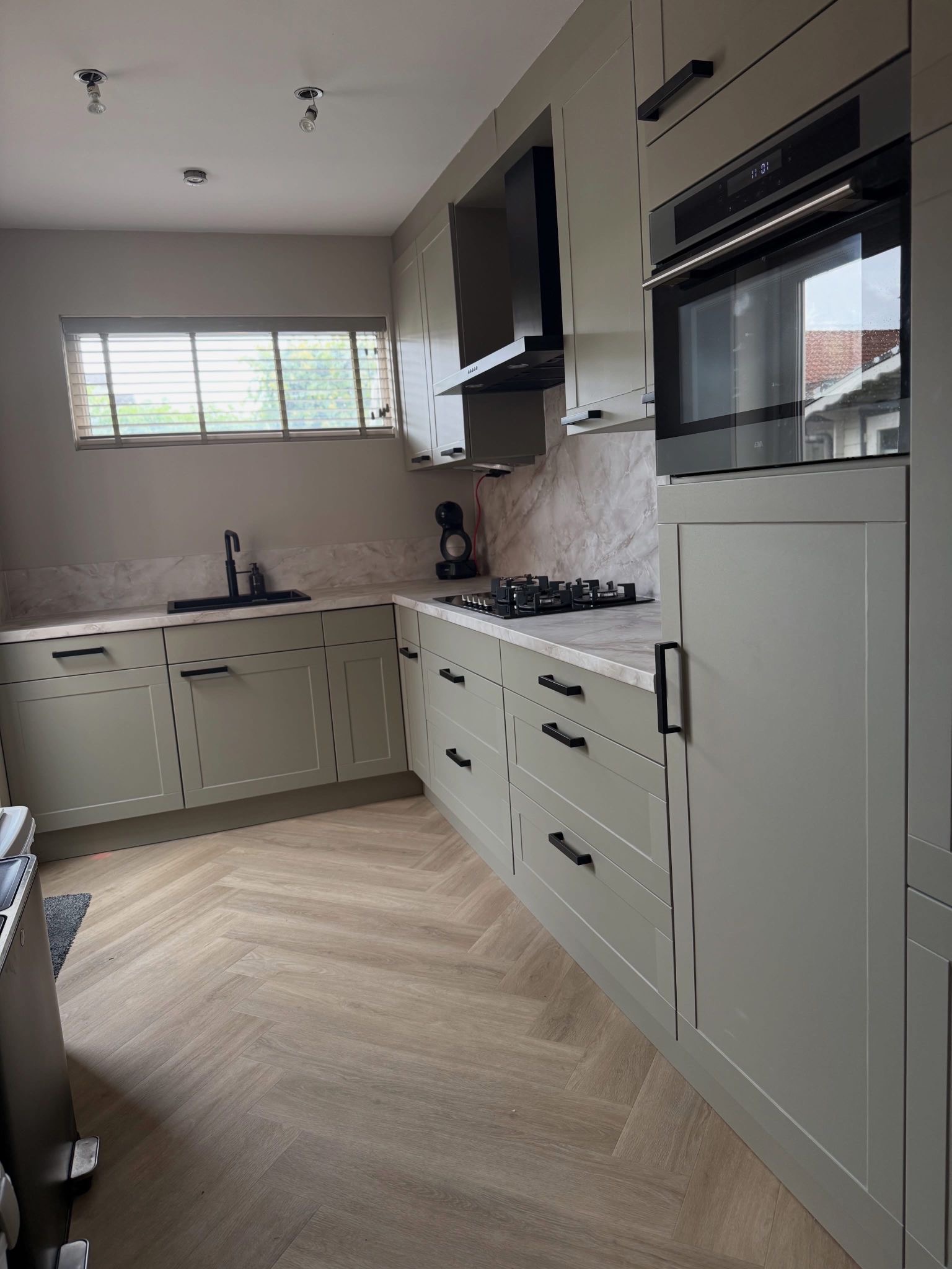 Detail van de vernieuwde keuken in Rucphen