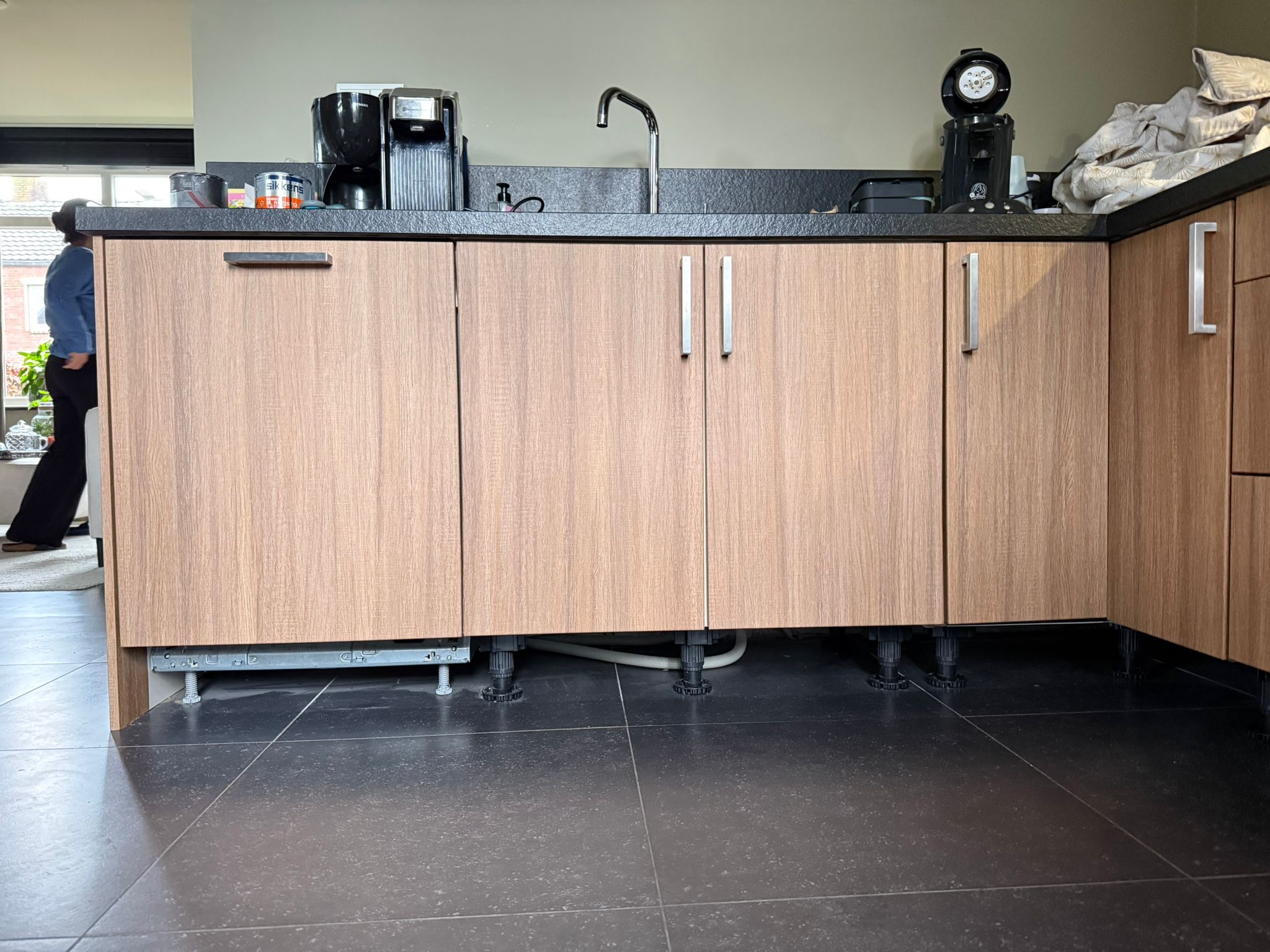Warme houtlook keukenwrap in Zundert